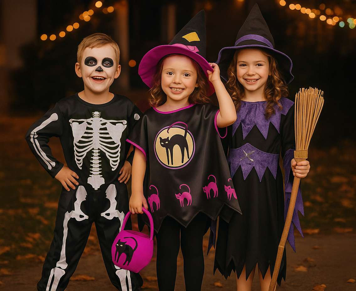 Costume for child Skeleton (jumpsuit), size 120/130 cm
